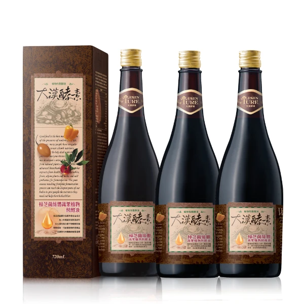 【大漢酵素】樟芝菌絲體蔬果植物醱酵液-3入組(720ml/瓶x3瓶)