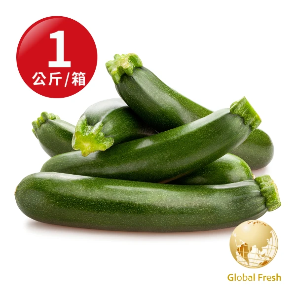 【盛花園蔬果】台南新化綠櫛瓜1kg x1袋(可生食_做沙拉)
