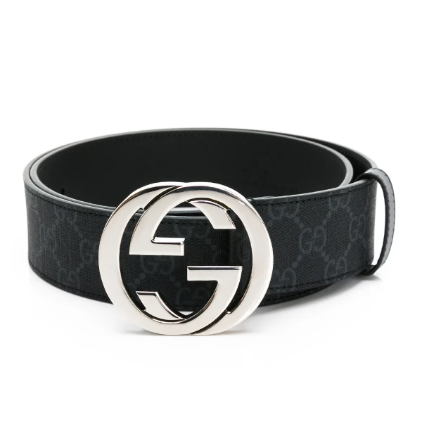 【GUCCI 古馳】經典雙G SUPREME皮帶 寬4CM(一條)