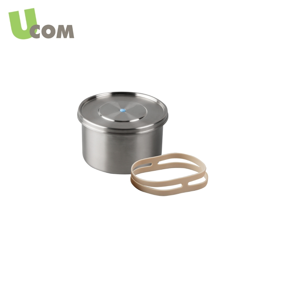 【UCOM 瑞康屋】永久抗菌V8589防溢圓形餐盒40oz(綁帶款)