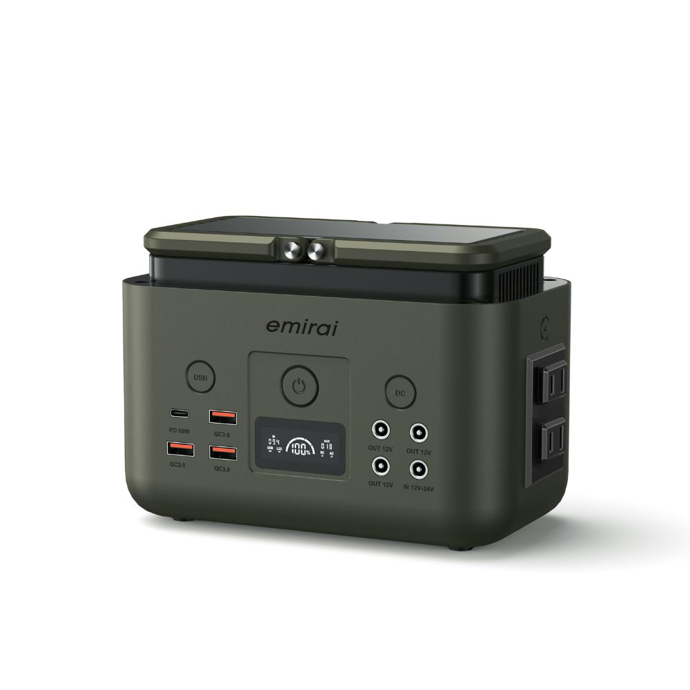 【emirai】200W/62500mAh 儲能小瓦力-手掌大的200W行動電站-軍綠色(EMR310)