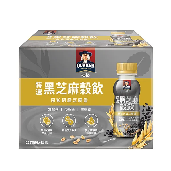 【桂格】特濃黑芝麻穀飲(237ml*12瓶)