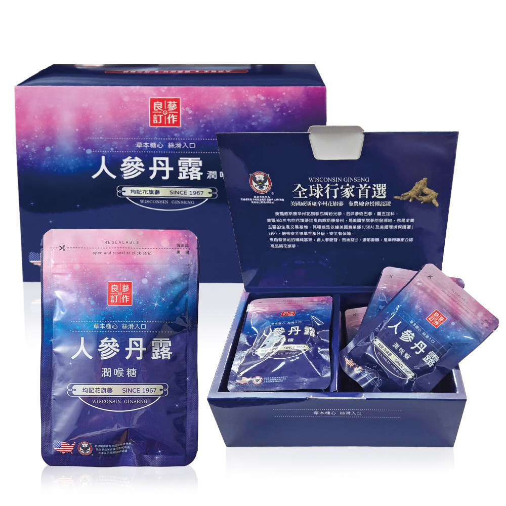 【均記】人參丹露 潤喉糖(12包入/盒)