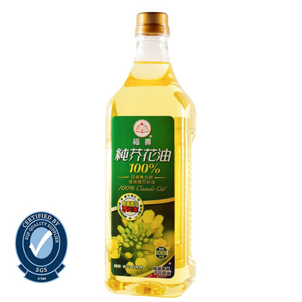 【福壽】100%純芥花油 1L(6罐/組)