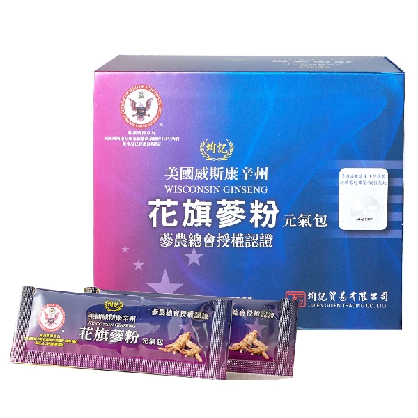 【均記】美國威州花旗蔘粉元氣包(1.5g x 30包入/盒)