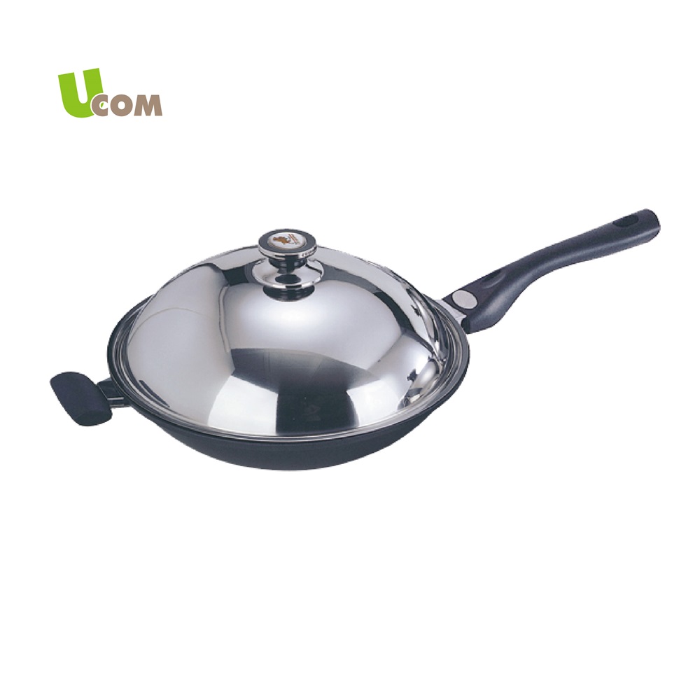 【UCOM 瑞康屋】不沾炒鍋單柄含蓋(36cm)