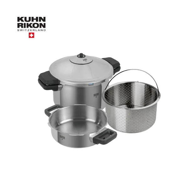 【KUHN RIKON 瑞康屋】瑞士雙柄壓力鍋減醣組(6+2.5L)