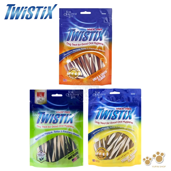 【NPIC】3包組 特緹斯 Twistix 雙色螺旋潔牙骨 156g 寵物零食 綠茶 起司 牛奶 薄荷(最優惠)