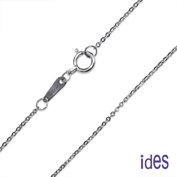 【ides 愛蒂思】義大利製PT950鉑金16吋項鍊鎖骨鍊/(（跳舞鍊-2）)
