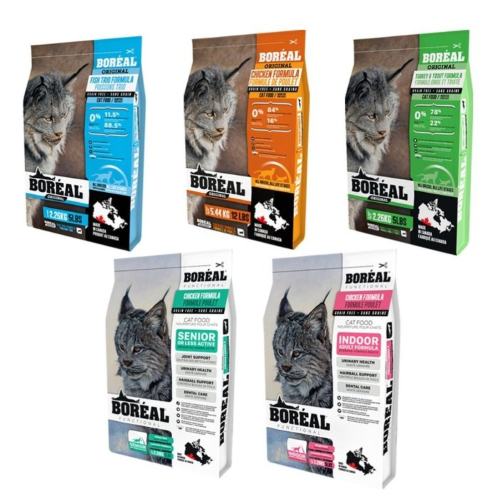 BOREAL 波瑞歐】加拿大無榖貓配方2.26KG/5LBS(買就送福氣喵喵抓板*1 數量有限送完為止，購買二件贈送泰國寵物喝水神仙磚) - 全聯全電商