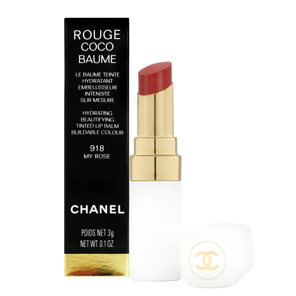 【CHANEL 香奈兒】COCO持色潤唇膏 #918 MY ROSE蜜桃(3g)