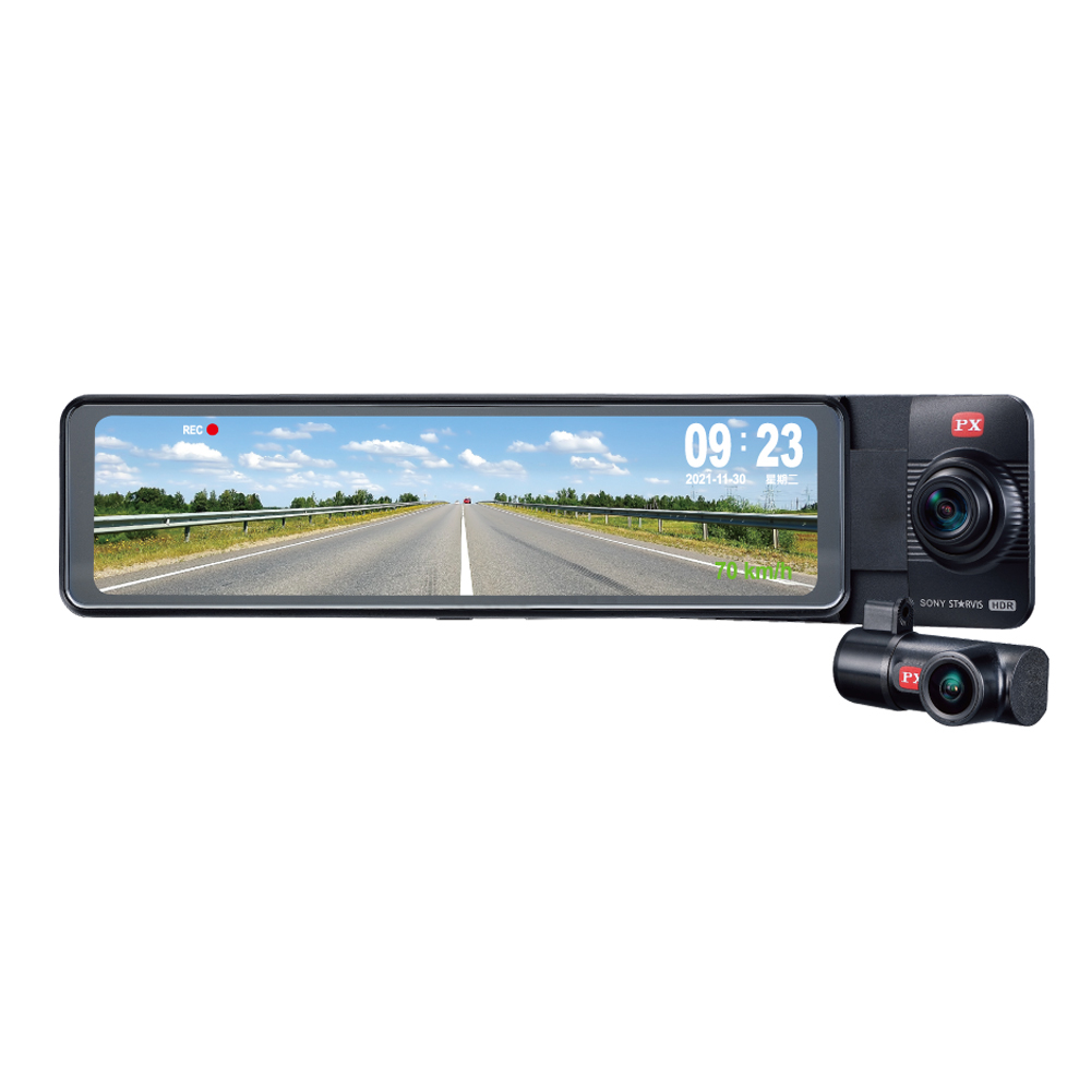PX 大通】前後雙鏡頭電子後視鏡行車記錄器(HR9 PRO) - 全聯全電商