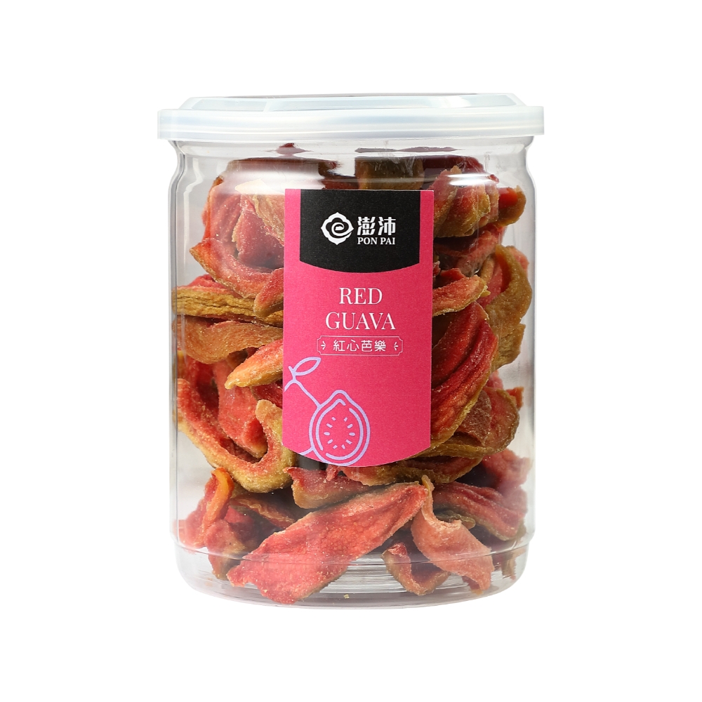 【澎沛古溜】手工自然農法養生紅心芭樂乾(200g 易拉罐)