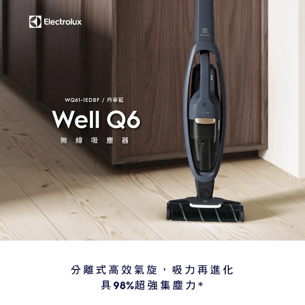 【Electrolux 伊萊克斯】Well Q6 無線吸塵器 (拋光滾刷吸頭)(WQ61-1EDBF)