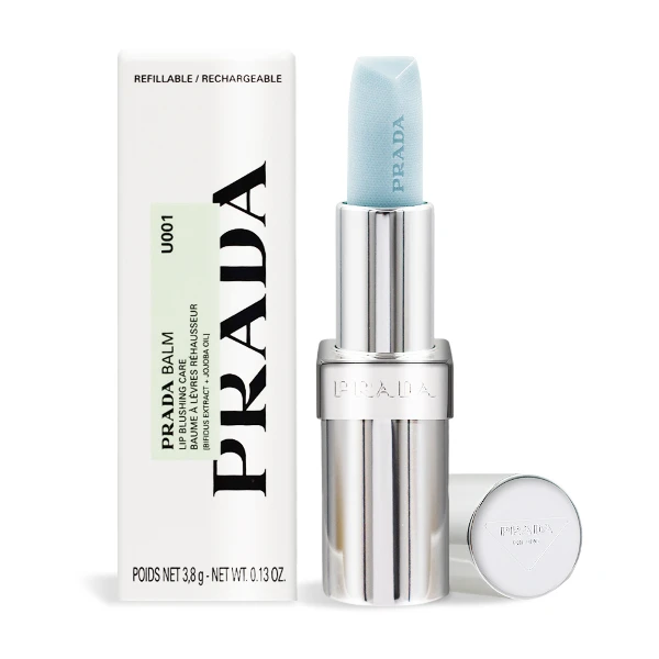 【PRADA 普拉達】經典潤唇膏#U001 3.8g(航空版)
