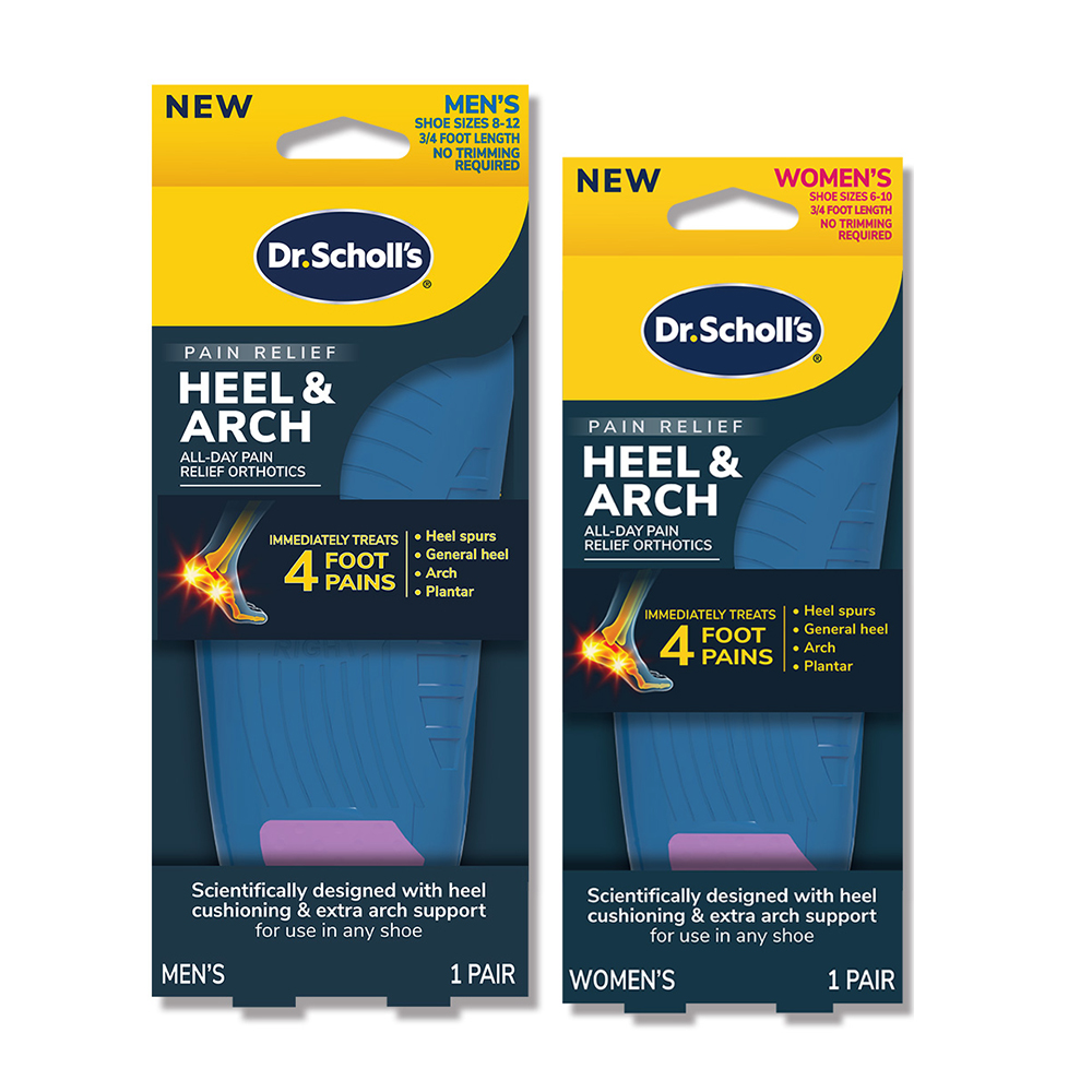 【Dr. Scholl's 爽健】爽健舒緩鞋墊 足跟足弓防護用 3/4型(男用 / 女用)