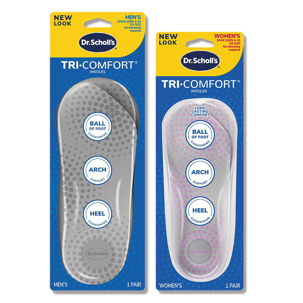 【Dr. Scholl's 爽健】爽健三合一防護鞋墊3/4型(男用 / 女用)