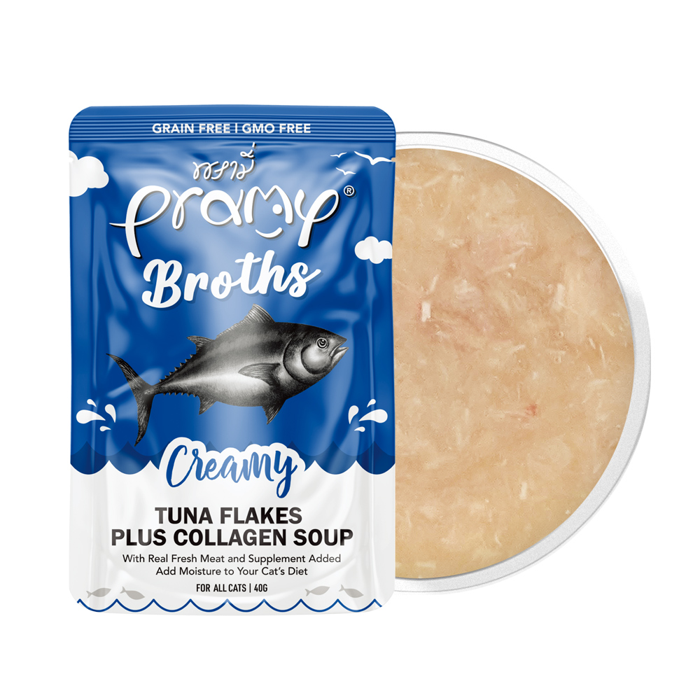 【Pramy 沛米】補水救星 鮮魚湯+膠原蛋白(濃湯湯包 40g*24入 全齡犬貓共食)