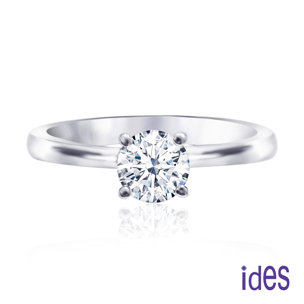 ides 愛蒂思】情人禮系列50分F/VS1頂級3EX車工鑽石戒指/(經典四爪) - 全聯全電商