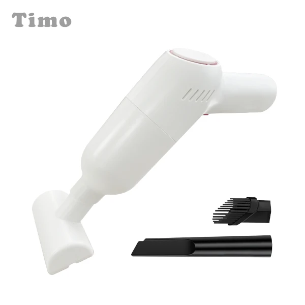 【Timo】北歐風 無線手持吸塵器/車用吸塵器(珍珠白)