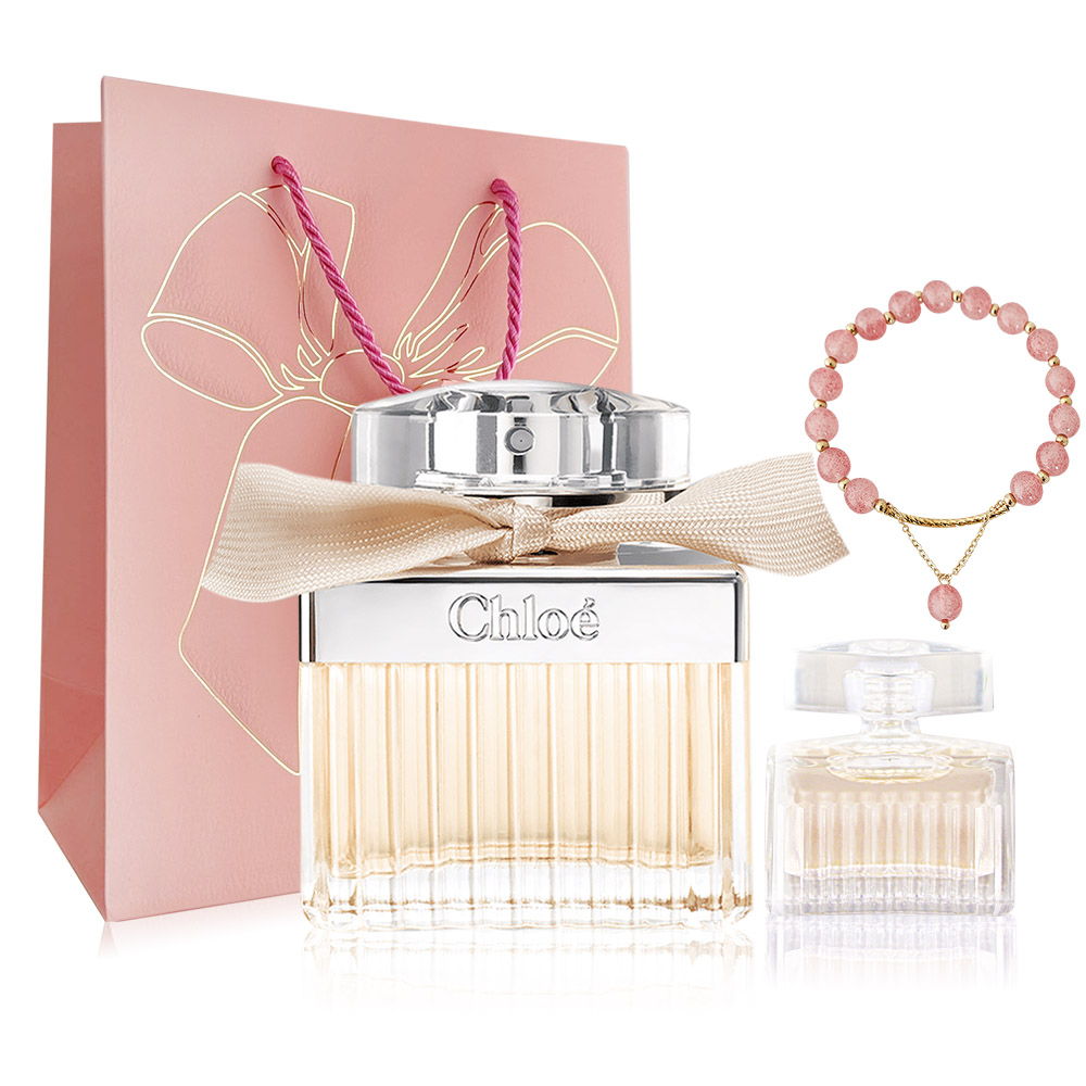 Chloe 蔻依】同名女性淡香精愛戀香氛組[50ml+5ml+草莓晶手鍊]附提袋