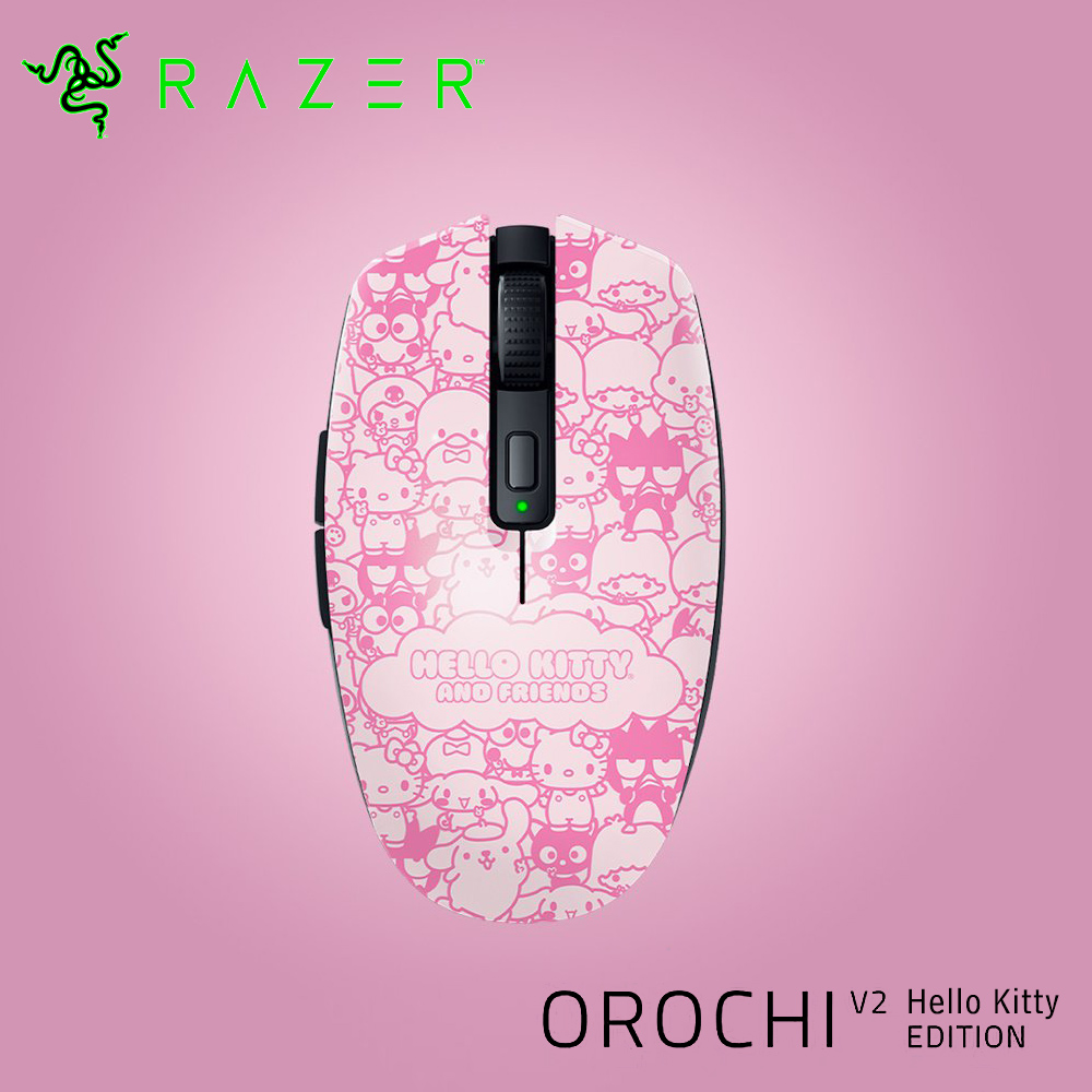 【Razer 雷蛇】Orochi V2 八岐大蛇靈刃 V2 Hello Kitty 無線滑鼠(Hello Kitty 粉萌聯名)