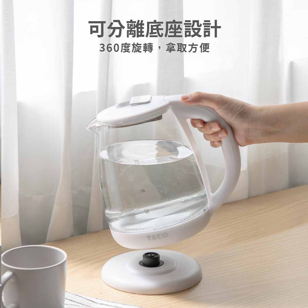 TECO 東元】1.7L玻璃快煮壺(XYFYK1514) - 全聯全電商