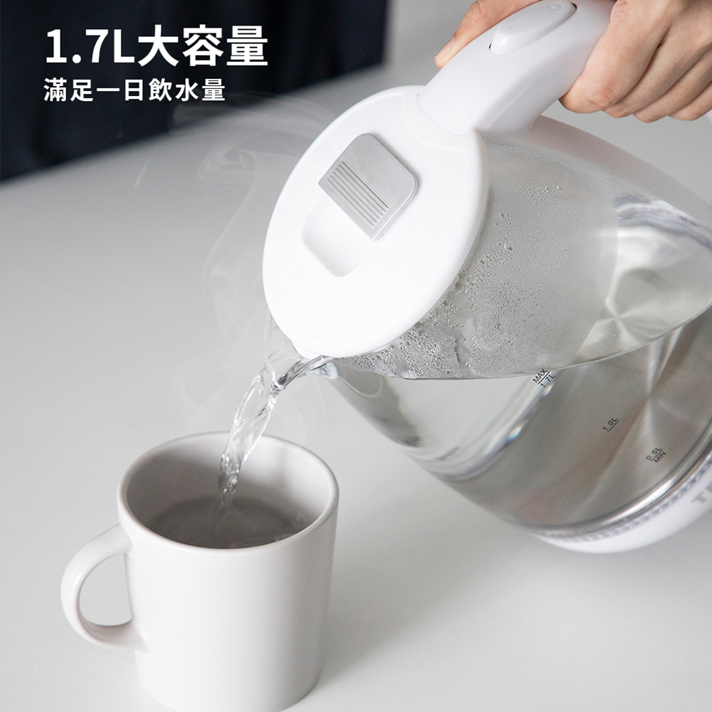 TECO 東元】1.7L玻璃快煮壺(XYFYK1514) - 全聯全電商