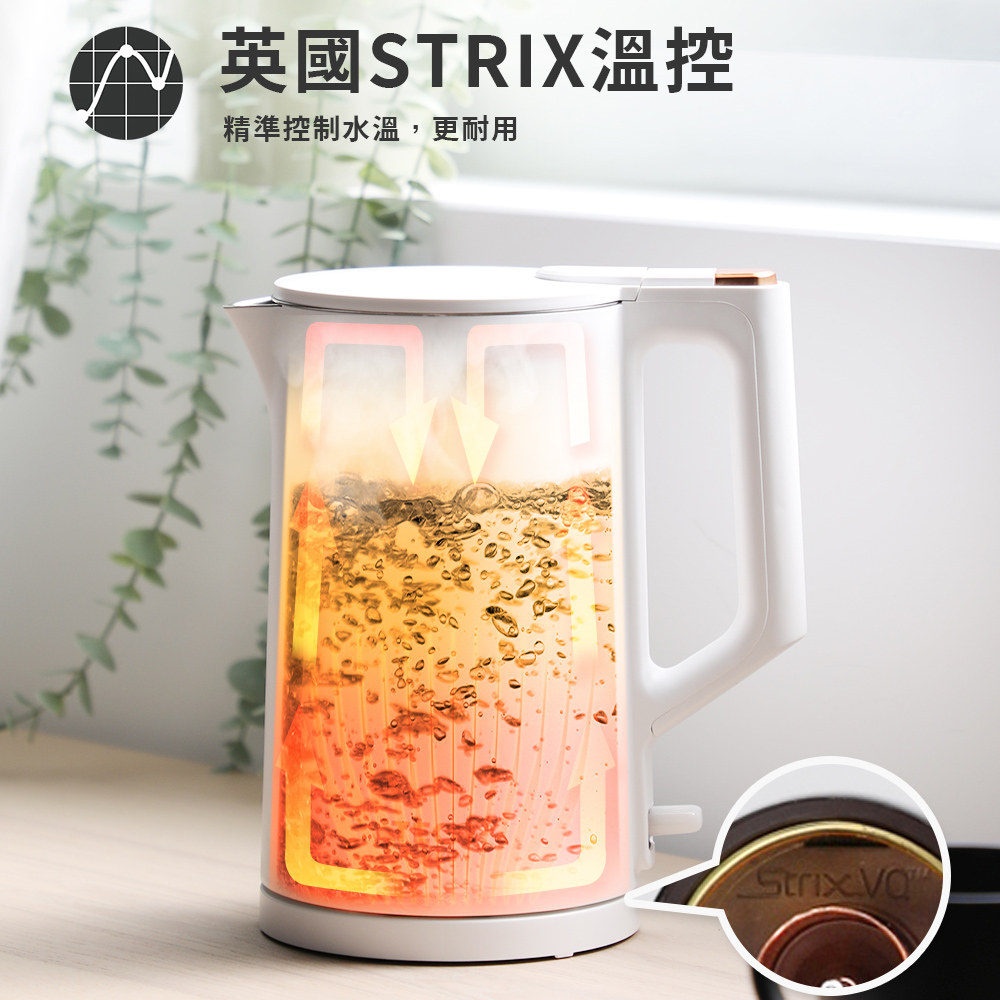 TECO 東元】316不鏽鋼雙層防燙快煮壺(XYFYK1513) - 全聯全電商