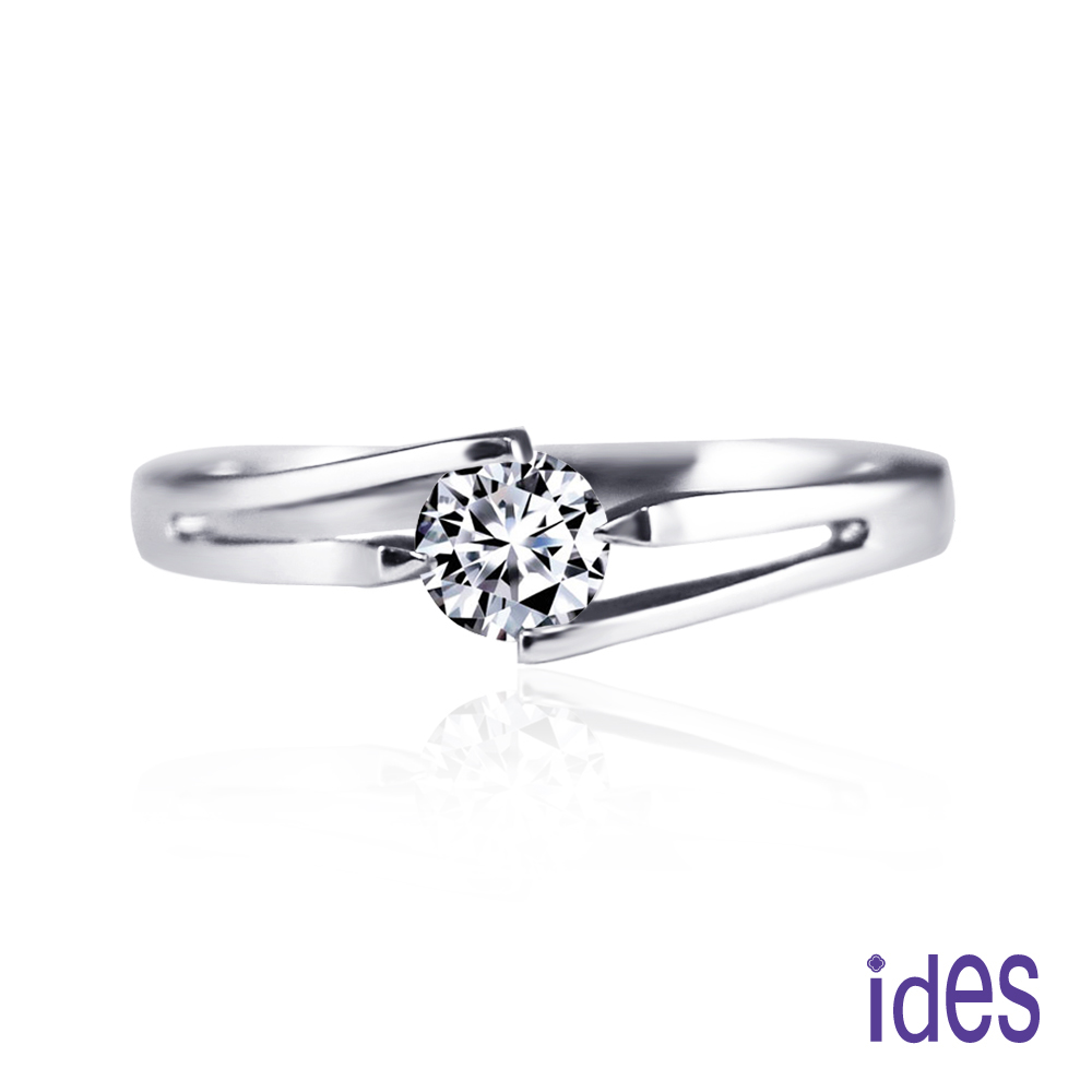 ides 愛蒂思】精選30分E/VS1八心八箭頂級車工3EX鑽石戒指求婚結婚戒/(知性18K ) - 全聯全電商