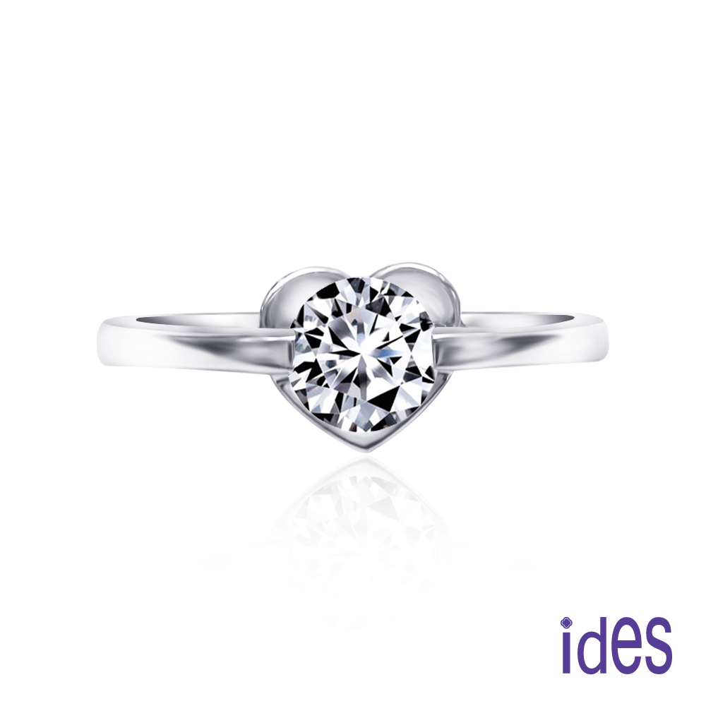 ides 愛蒂思】精選30分E/VS1八心八箭頂級車工3EX鑽石戒指求婚結婚戒/(心願18K ) - 全聯全電商