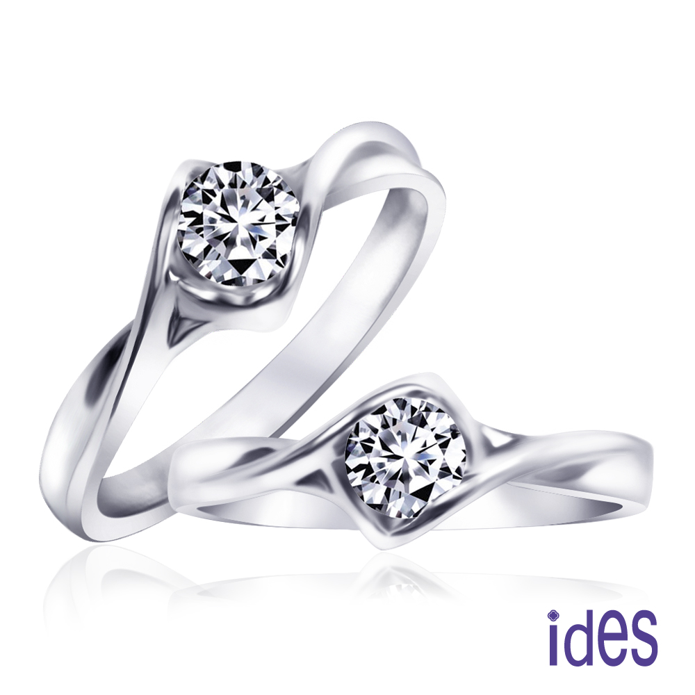 ides 愛蒂思】精選30分E/VS1八心八箭頂級車工3EX鑽石戒指求婚結婚戒/(情緣18K ) - 全聯全電商