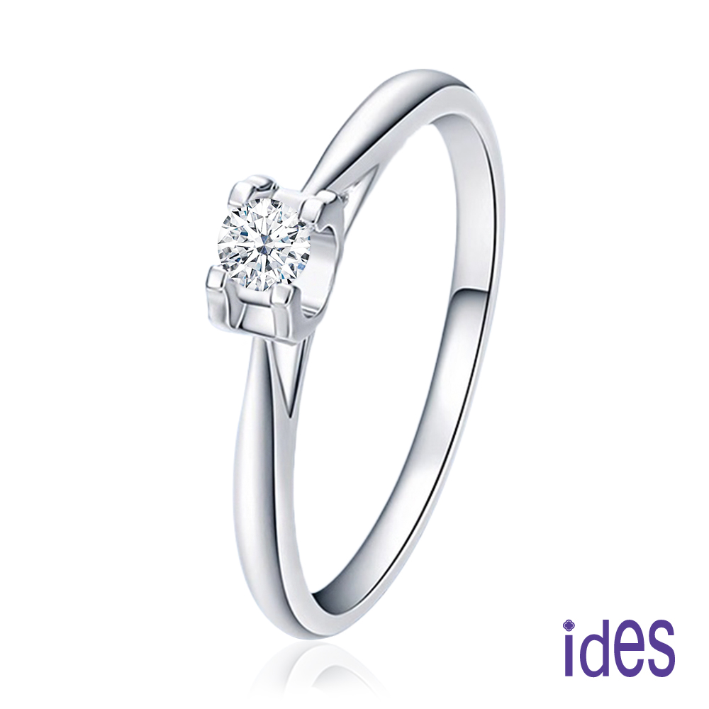 ides 愛蒂思】日系設計款30分F/VS1頂級3EX車工鑽石戒指結婚戒/(專注) - 全聯全電商