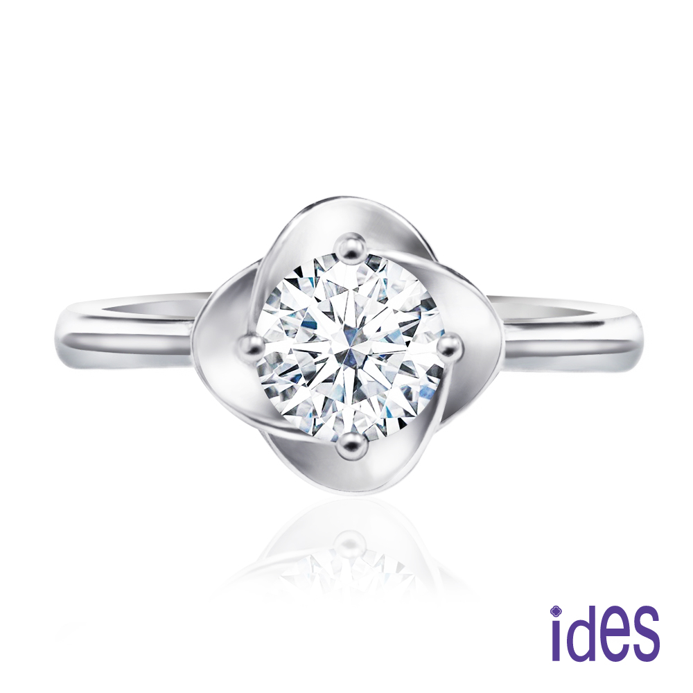 ides 愛蒂思】日系設計款50分F/VS1頂級3EX車工鑽石戒指結婚戒/(幸運) - 全聯全電商