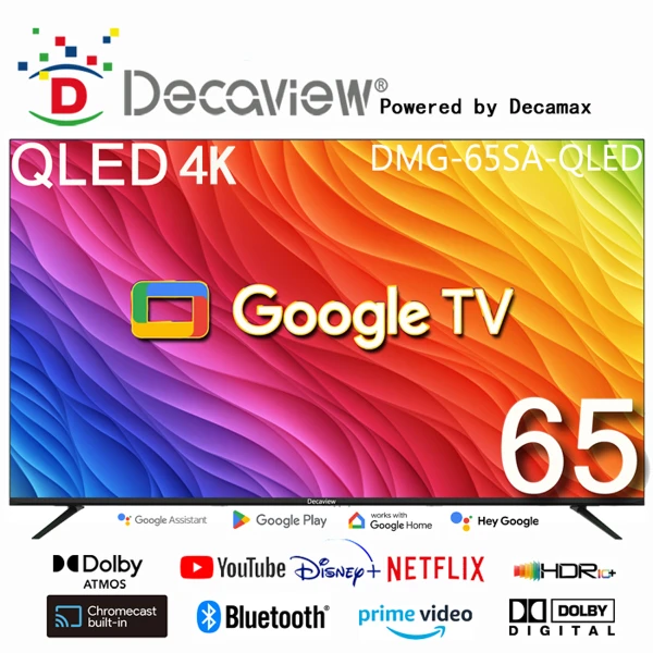 【Decaview】65吋 高階 4K AI 量子點QLED Google TV 聲控AI 人工智慧聯網液晶顯示器(DMG-65SA-QLED)