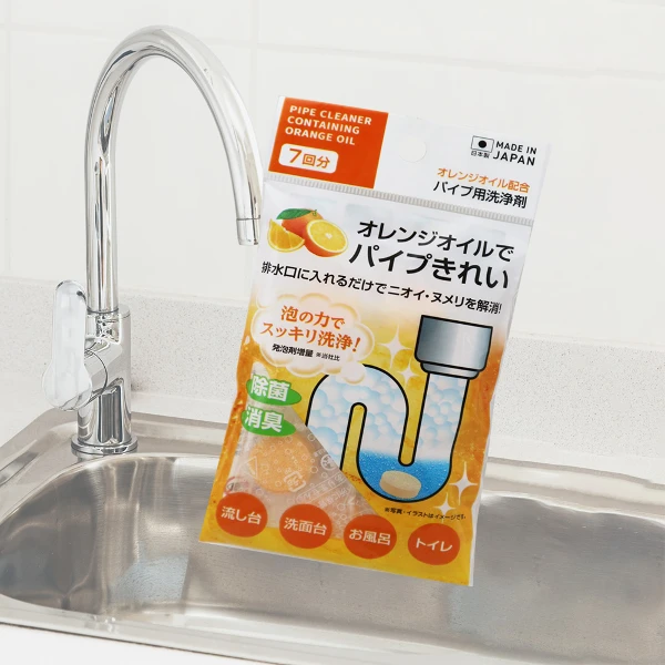 【一品川流】日本製橘子排水管清潔碇-4g-7入(5組)
