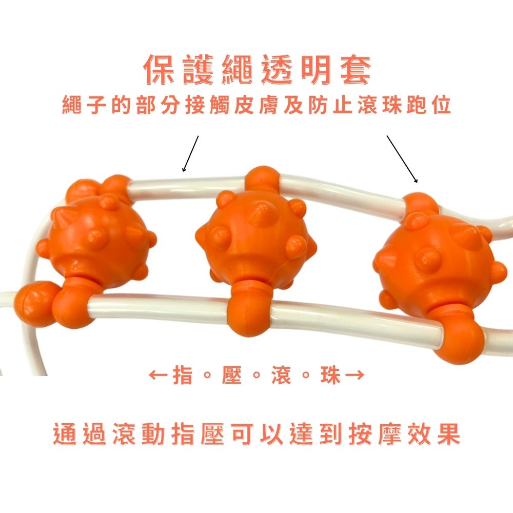 GS MALL】滾輪式按摩器滾輪按摩器不求人按摩按摩器按摩繩指壓器指壓按摩按摩棒腳底按摩(一入) - 全聯全電商