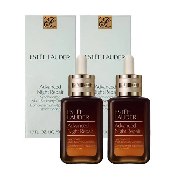 【ESTEE LAUDER 雅詩蘭黛】特潤超導全方位修護露 50ml 小棕瓶 2入組 效期為2027.04月(公司貨)