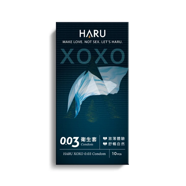 【HARU 含春】XOXO  0.03激薄驗體型 保險套(10入/盒)