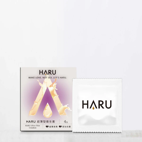 【HARU 含春】Ultra Thin 極潤薄柔型 保險套(4入/盒)