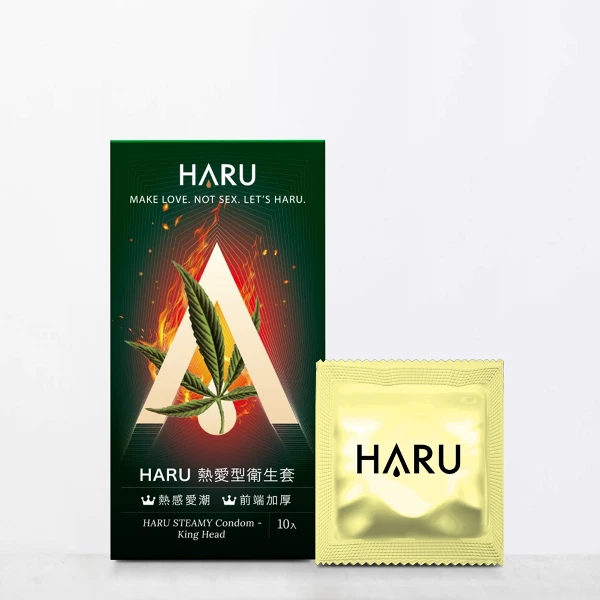 【HARU 含春】STEAMY KING HEAD 熱愛型 保險套 (10入/盒)