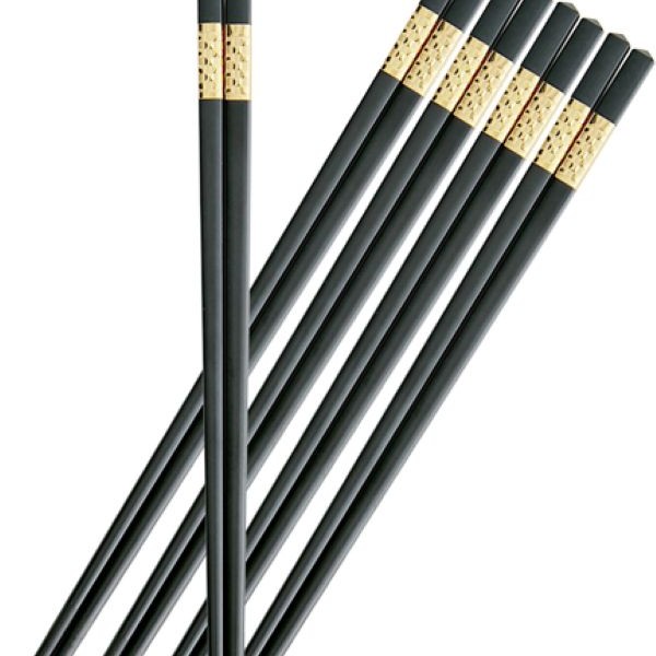【愛佳寶】金方格合金筷(5雙/組)*8(金方格合金筷(5雙/組)*8) - 全聯全電商