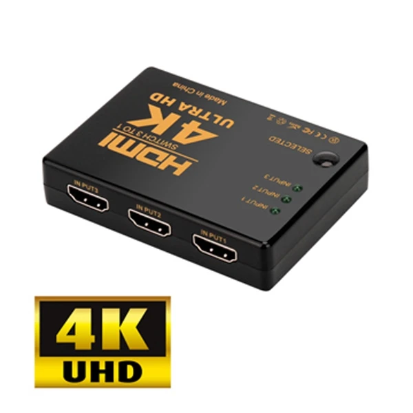 【LineQ】標準4K*2K HDMI 3進1出切換器(UH-7593)(1入)