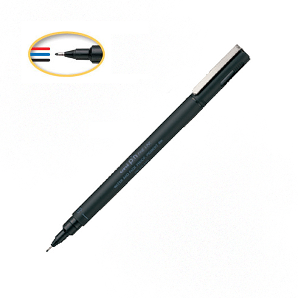 【uni 三菱】代用針筆 0.1mm 黑/紅/藍(2支入/組 PIN01-200)