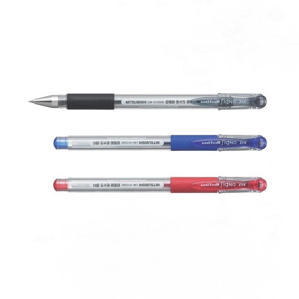 【uni 三菱】超極細中性筆 0.28mm 黑/紅/藍( 2支入/組 UM-151)