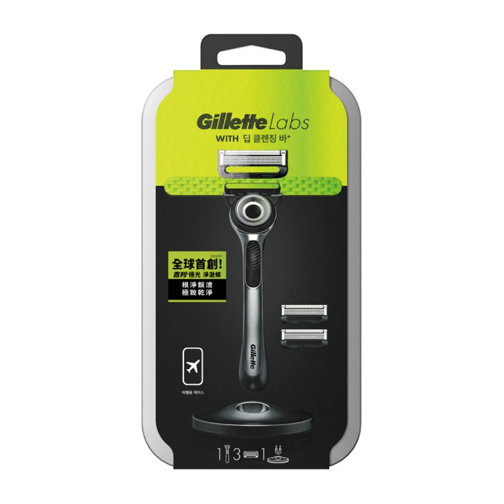【Gillette 吉列】Labs極光系列刮鬍刀(1盒)
