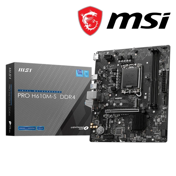 【MSI 微星】PRO H610M-S D4 主機板(入門文書機專用 簡易組裝推薦)