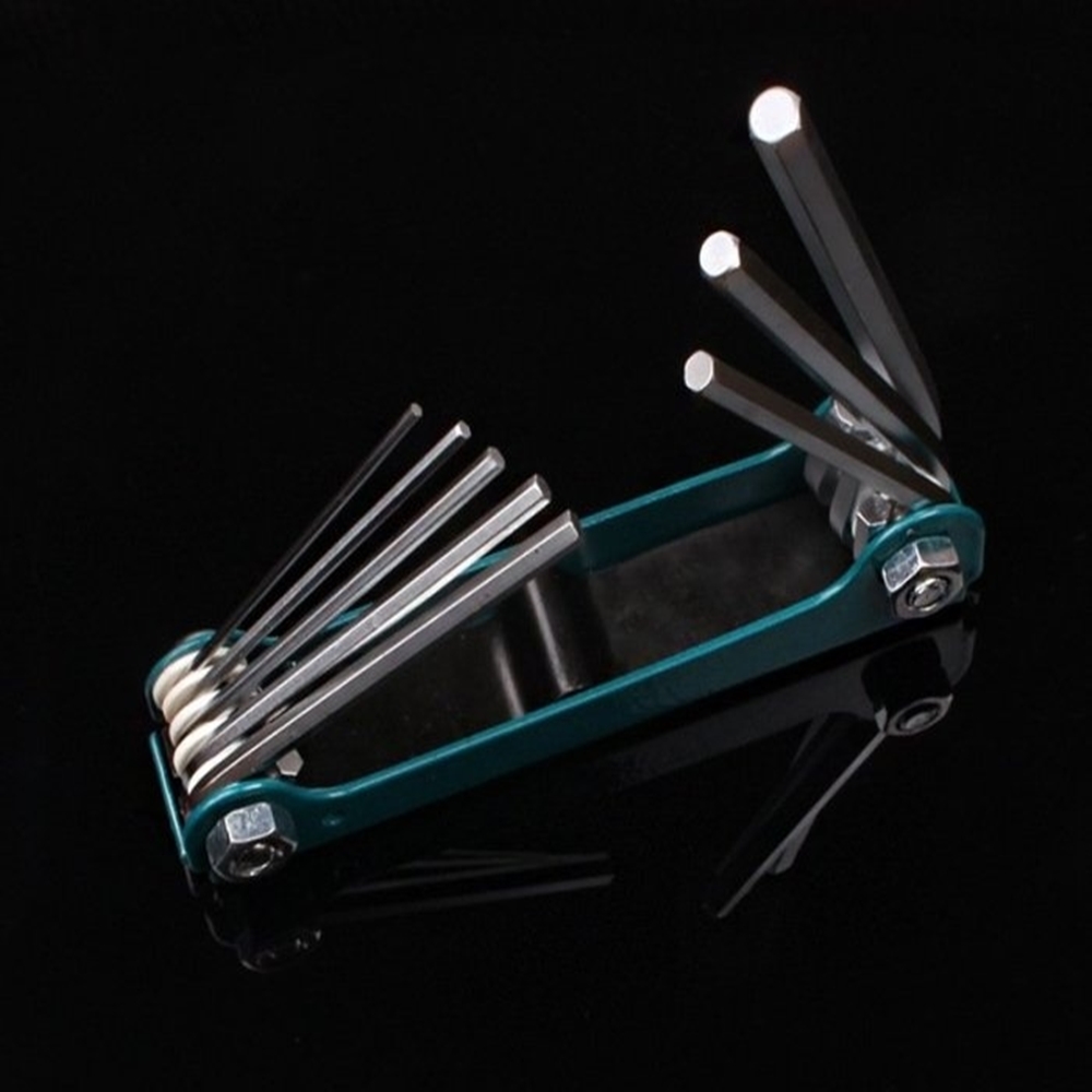 手動工具平頭折疊內六角扳手8件組鉻釩鋼熱處理六角扳手套裝平頭摺疊內梅花扳手8件組(1組) - 全聯全電商