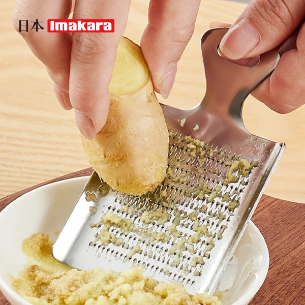 【Imakara】鏟型不鏽鋼薑蒜研磨器/磨泥器(磨泥器/磨蒜器/刨蒜泥器)