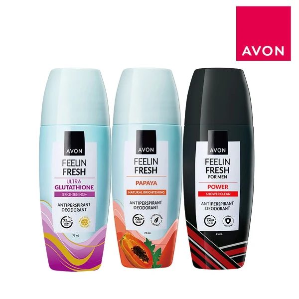 【AVON 雅芳】制汗體香劑75ml(美白透亮/勻白嫩膚/乾適防護)任選3入組(75ml/入)